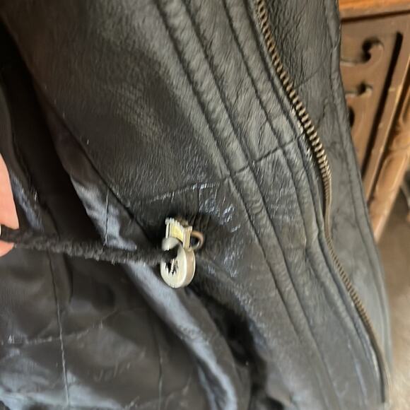 Gianni Velente Made in Italy genuine black leather fully lined Y2K Moto jacket - Picture 10 of 12